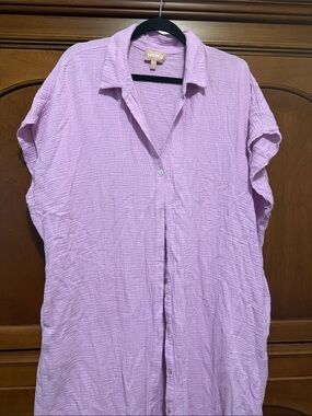 Show Me Your MuMu Lavender Textured Button-Down Shirt